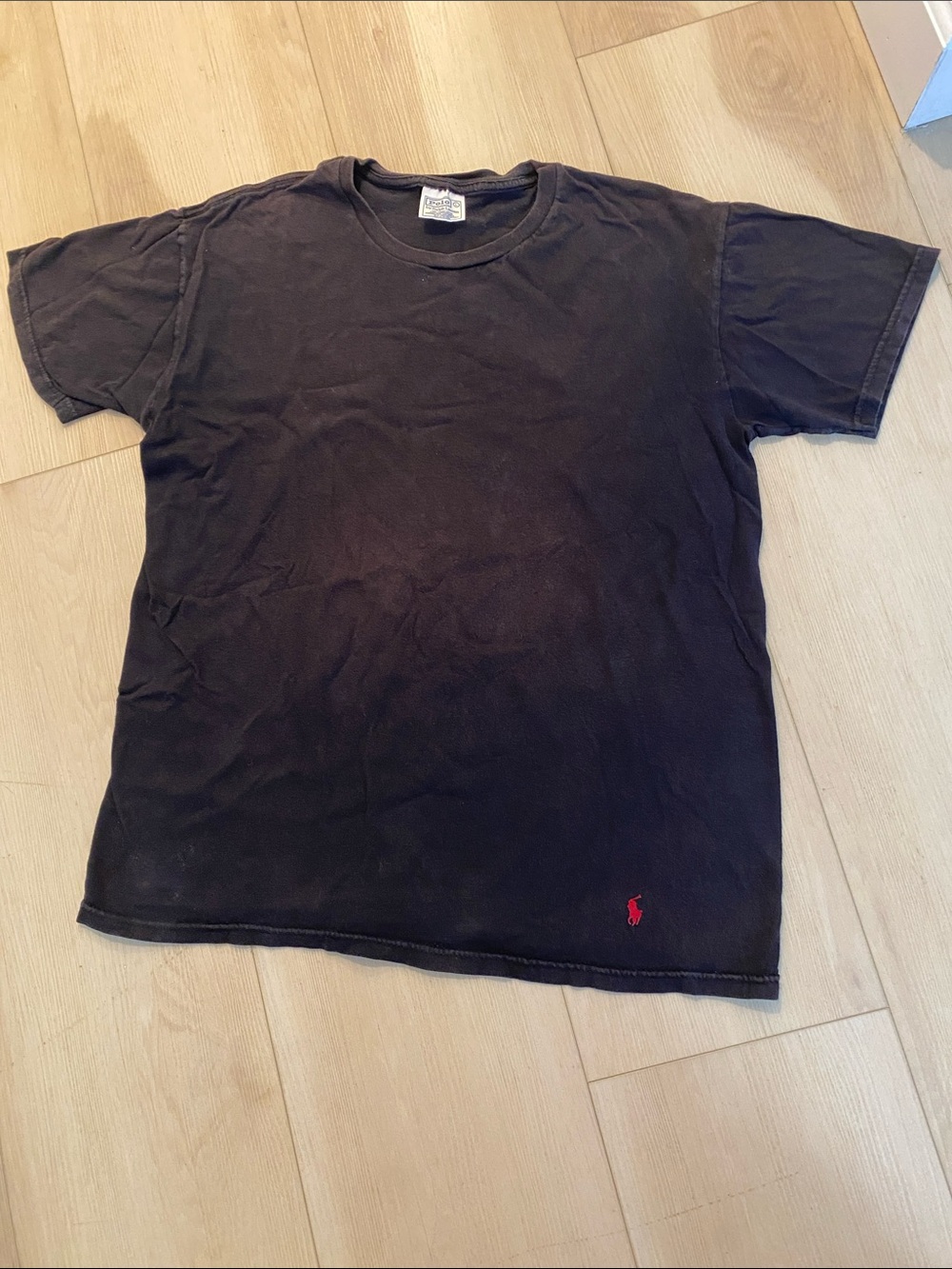 Polo by Ralph Lauren Black Short-Sleeve Crewneck Tee with Red Pony